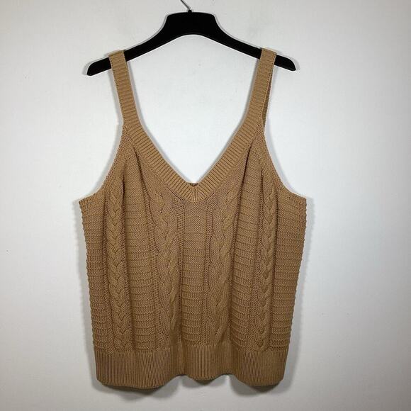 Banana Republic Tan Cable Knit Tank Top - Picture 2 of 7